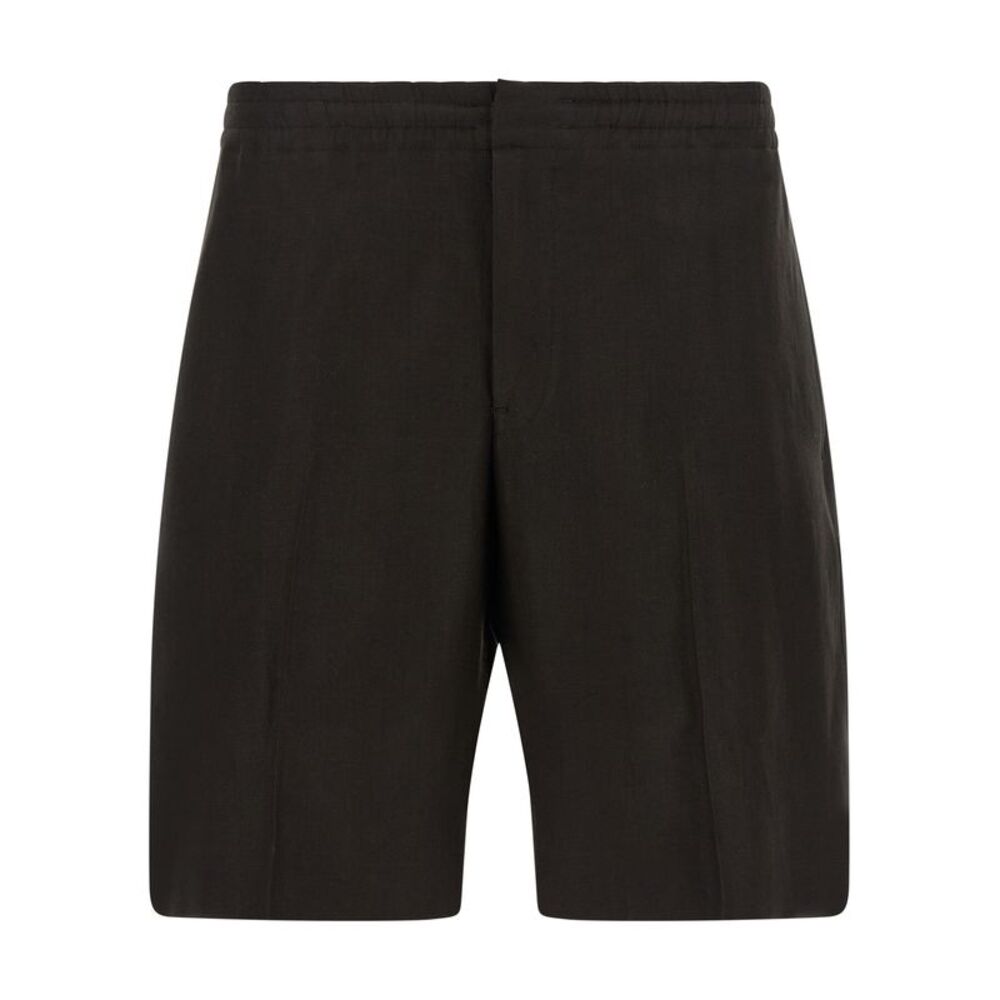 Zegna Men Linen Bermuda Shorts